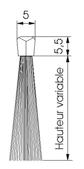 Brosse strip de 5