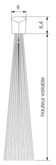 Brosse strip de 8